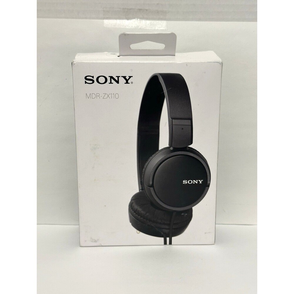 NEW OPEN BOX Sony MDR-ZX110 Wired On-Ear Headphones Black